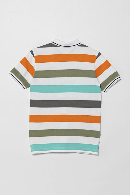 Παιδικά βαμβακερά μπλουζάκια πόλο United Colors of Benetton 39QAC301T.G.Seasonal πορτοκαλί SS25