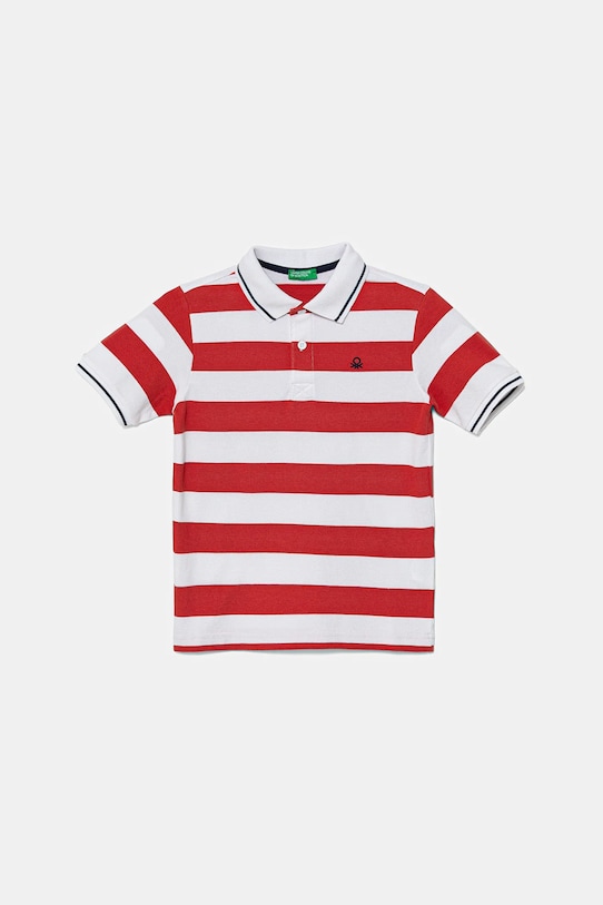 Otroški bombažen polo United Colors of Benetton Bombaž rdeča 39QAC301T.G.Seasonal