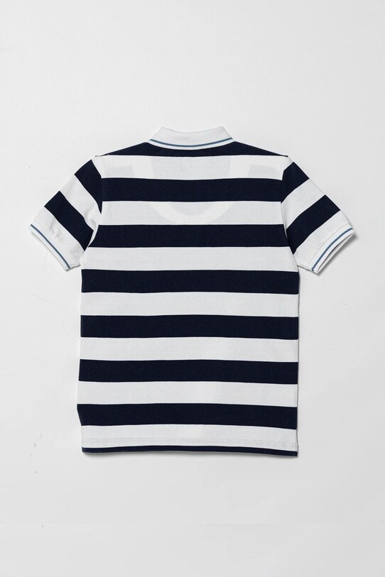 Детское хлопковое поло United Colors of Benetton 39QAC301T.G.Seasonal тёмно-синий SS25