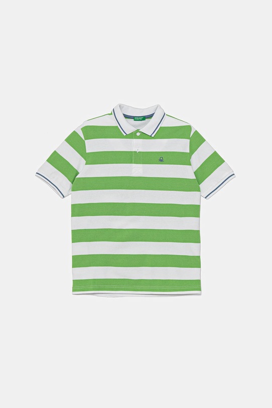 United Colors of Benetton tricouri polo din bumbac pentru copii fixat verde 39QAC301T.G.Seasonal