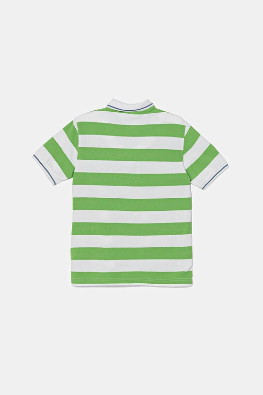 United Colors of Benetton tricouri polo din bumbac pentru copii 39QAC301T.G.Seasonal verde SS25