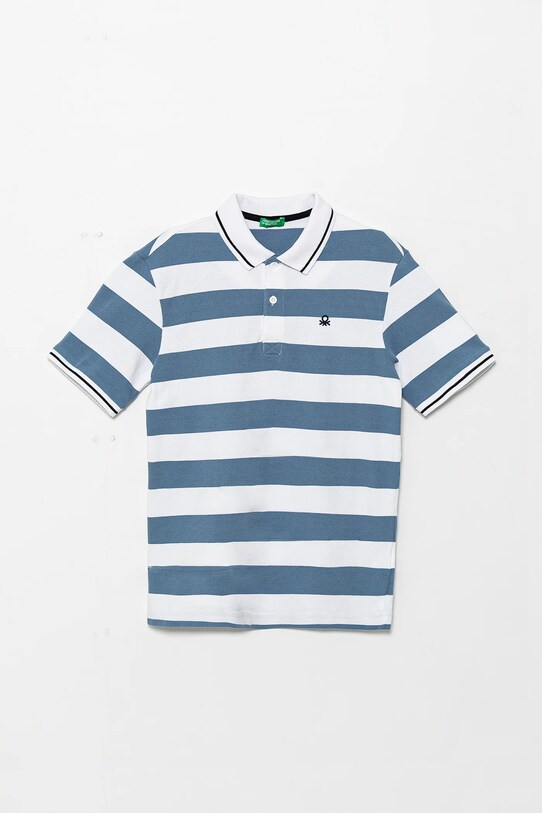 Detská bavlnená polokošeľa United Colors of Benetton bavlna modrá 39QAC301T.G.Seasonal