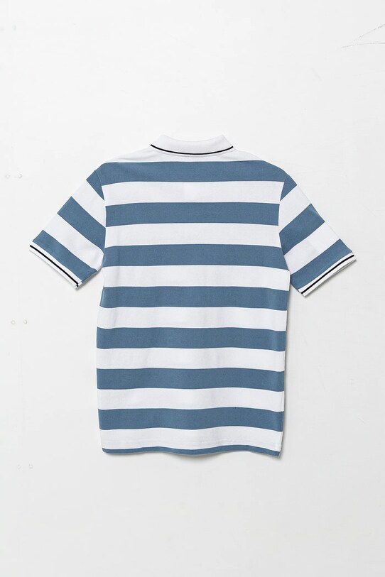 Detská bavlnená polokošeľa United Colors of Benetton 39QAC301T.G.Seasonal modrá SS25