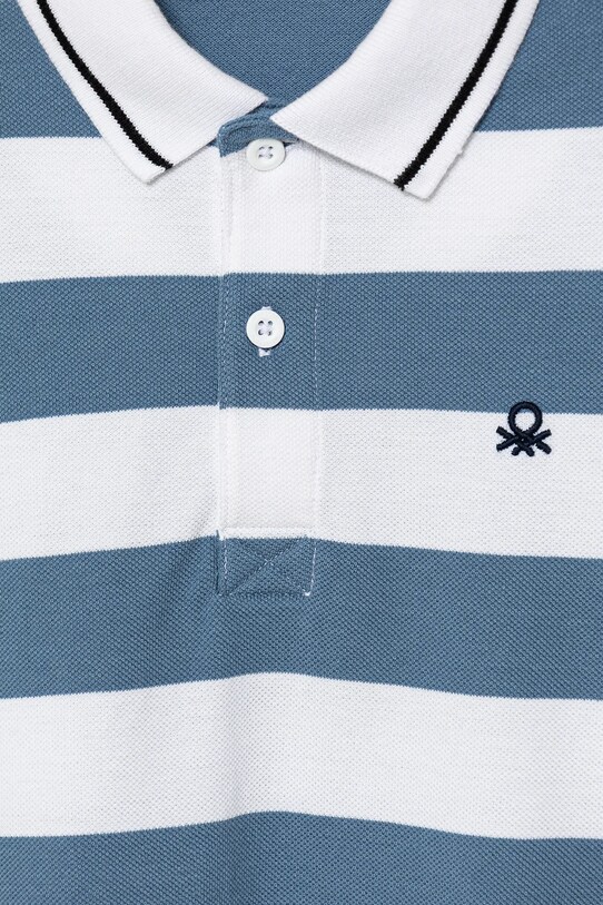 Chlapec Detská bavlnená polokošeľa United Colors of Benetton 39QAC301T.G.Seasonal modrá