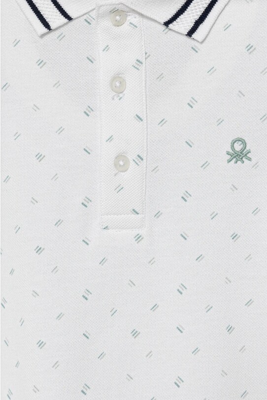 Chlapec Detská bavlnená polokošeľa United Colors of Benetton 3H35C301V.G.Seasonal biela