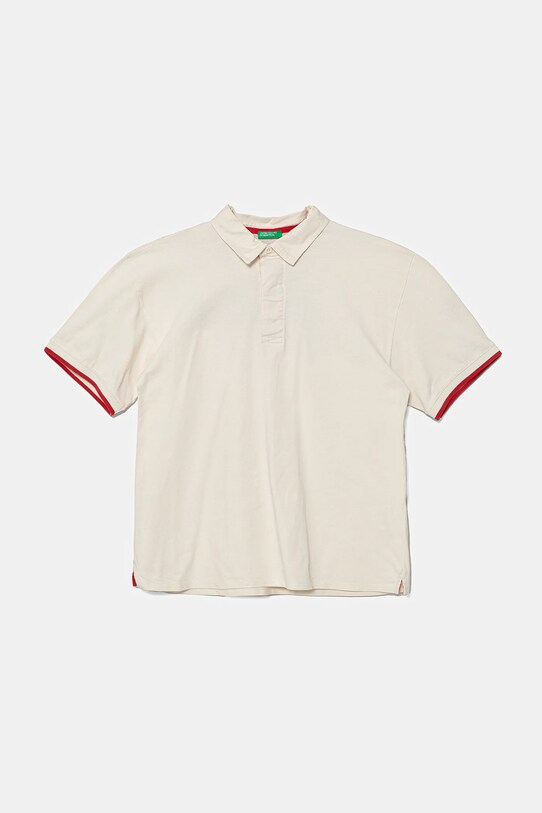 Bombažen polo United Colors of Benetton Bombaž bež 3MI5C301U.G.Seasonal