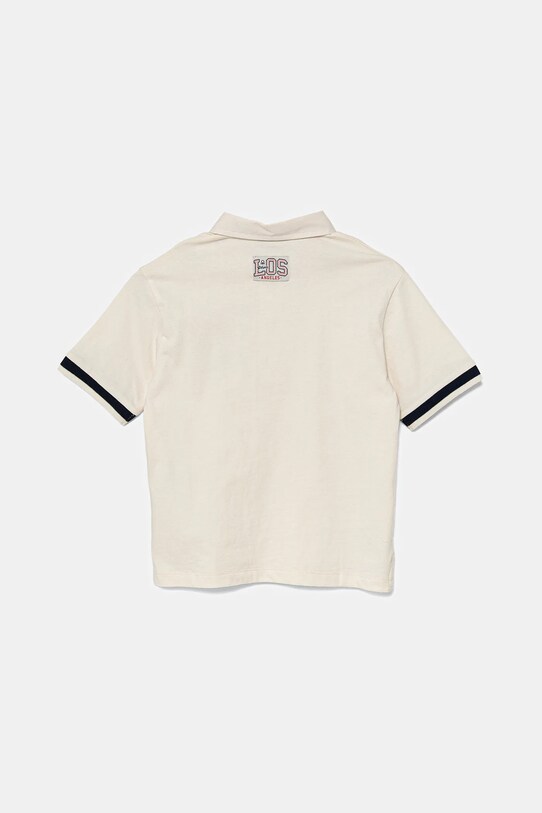 Детское хлопковое поло United Colors of Benetton 3BL0G300W.P.Seasonal бежевый SS25