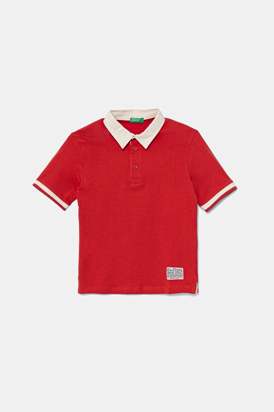 Детское хлопковое поло United Colors of Benetton хлопок красный 3BL0G300W.P.Seasonal