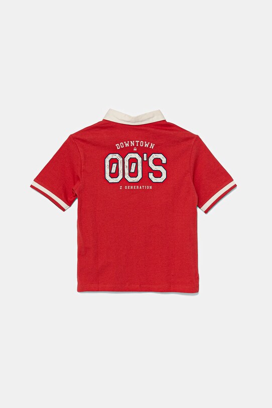 Детское хлопковое поло United Colors of Benetton 3BL0G300W.P.Seasonal красный SS25