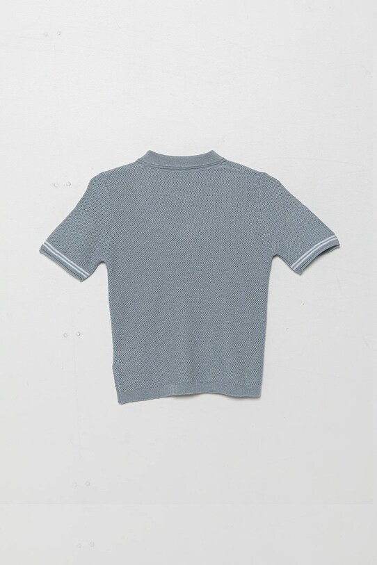 United Colors of Benetton polo din amestec de in pentru copii 104NH3001.P.Seasonal albastru SS25