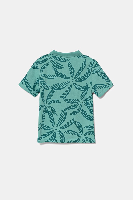 United Colors of Benetton tricouri polo din bumbac pentru copii 36Y4C301W.G.Seasonal turcoaz SS25