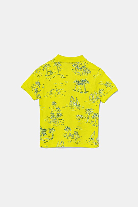 United Colors of Benetton tricouri polo din bumbac pentru copii 36Y4G300Y.P.Seasonal galben SS25