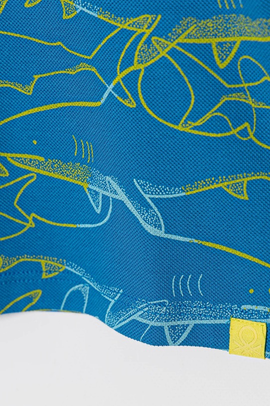 Chłopiec United Colors of Benetton polo bawełniane dziecięce 36Y4G300Y.P.Seasonal niebieski