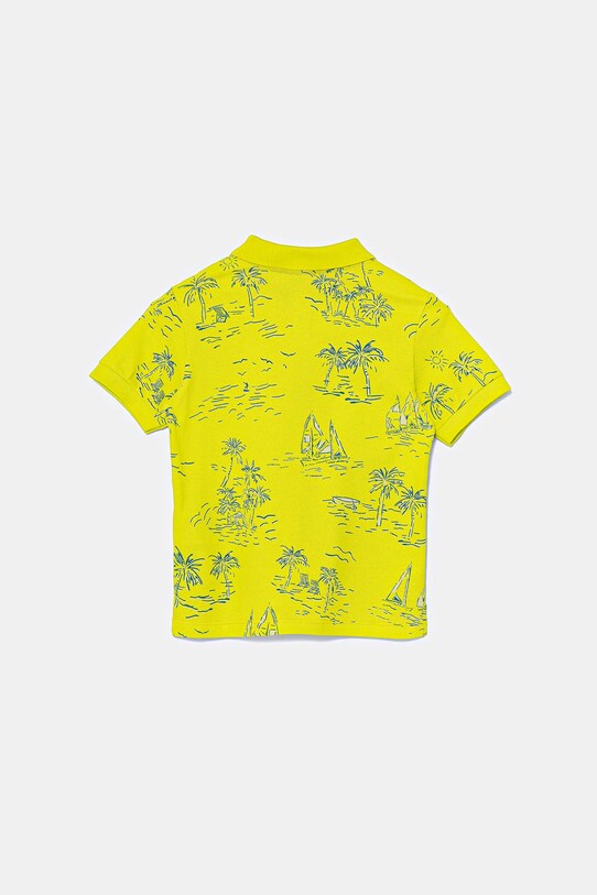 United Colors of Benetton polo bawełniane dziecięce 36Y4G300Y.P.Seasonal zielony SS25