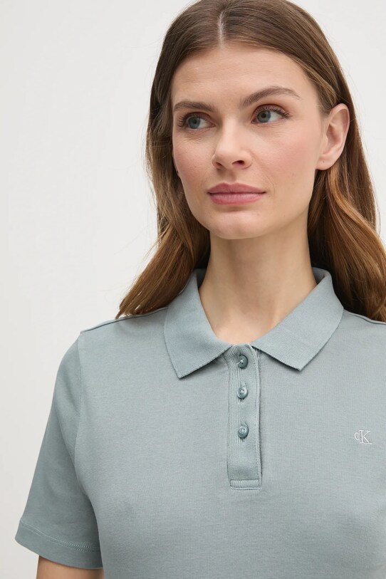 Хлопковое поло Calvin Klein Jeans серый J20J224749