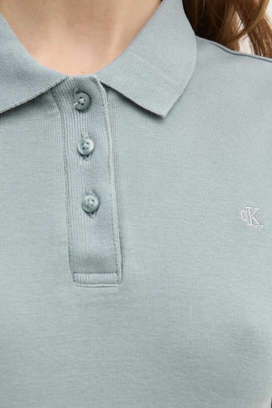 Хлопковое поло Calvin Klein Jeans J20J224749 серый