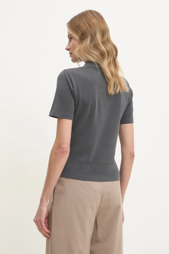 Oblečení Bavlněné polo tričko Calvin Klein Jeans J20J224749 šedá