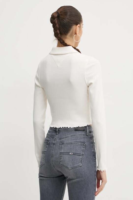 Oblečenie Tričko s dlhým rukávom Tommy Jeans DW0DW19369 béžová