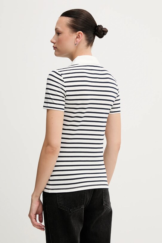 Тениска с яка Tommy Jeans DW0DW20160 бял SS25