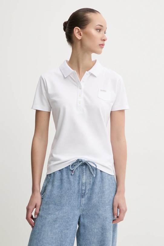 Polo tričko Guess Jeans slim bílá W5RP47.KARS2