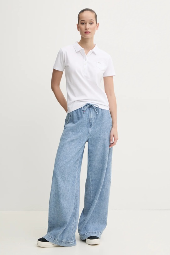 Polo tričko Guess Jeans W5RP47.KARS2 bílá SS25