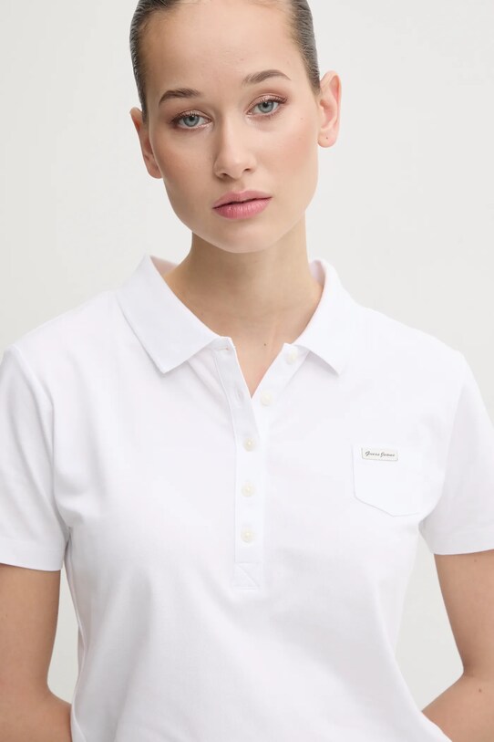 Поло Guess Jeans белый W5RP47.KARS2