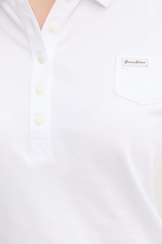 Polo tričko Guess Jeans W5RP47.KARS2 bílá