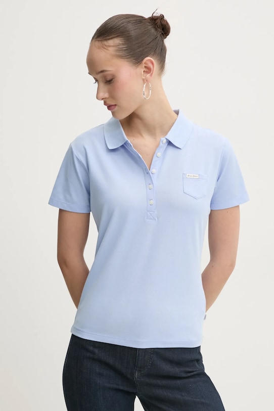 Поло Guess Jeans slim блакитний W5RP47.KARS2