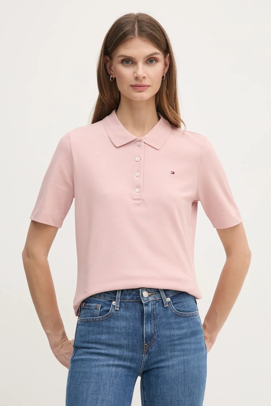 Поло Tommy Hilfiger розовый WW0WW43224