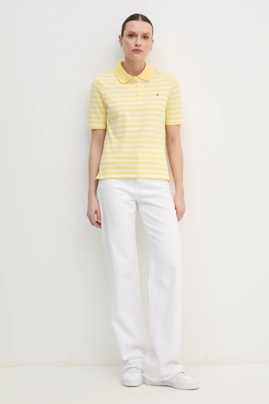 Tommy Hilfiger polo WW0WW43224 żółty SS25