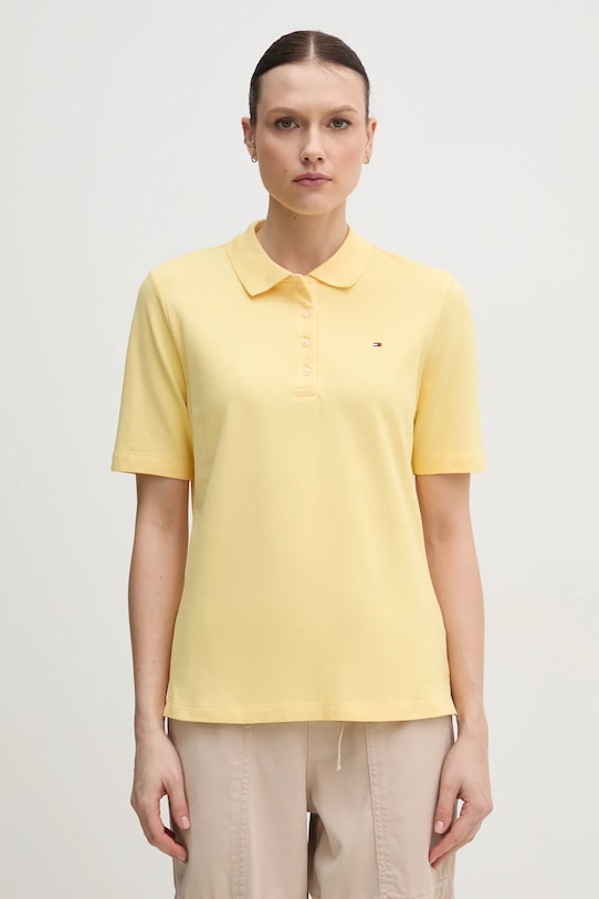 Polo tričko Tommy Hilfiger jednofarebný žltá WW0WW43224