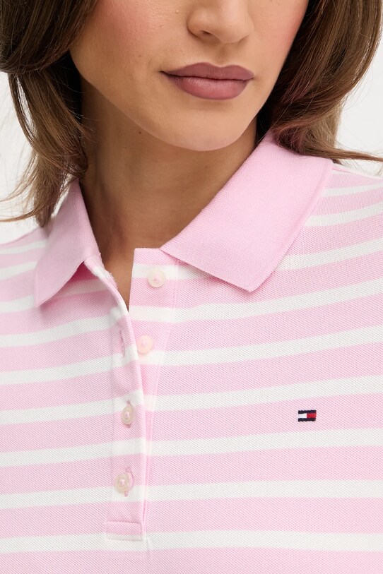 Πόλο Tommy Hilfiger ροζ WW0WW43224