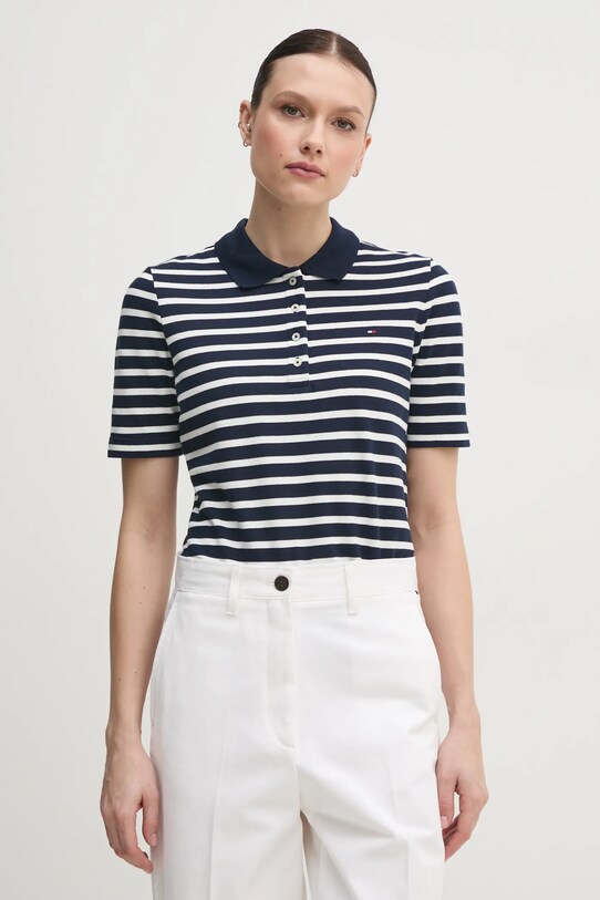 Tommy Hilfiger polo z elastanem granatowy WW0WW43224