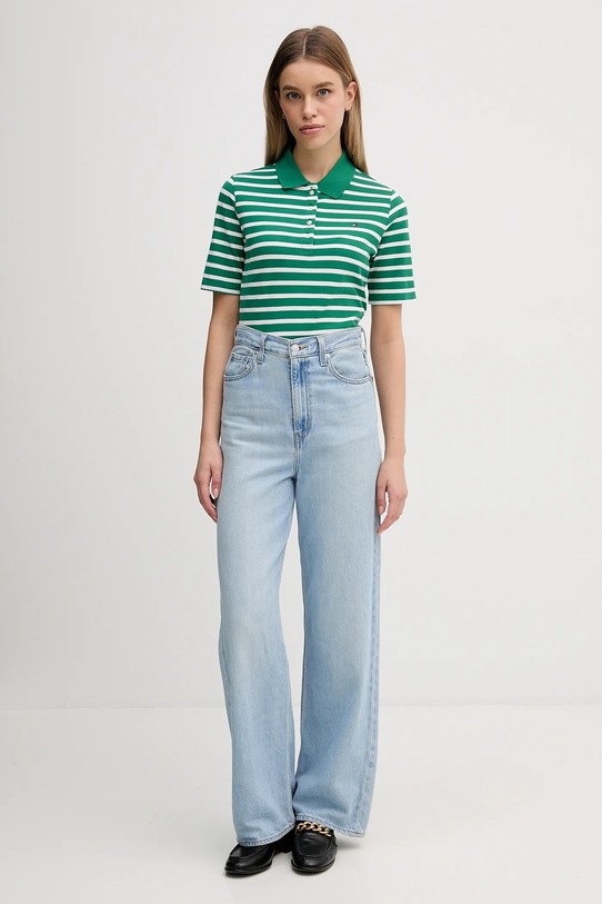 Tommy Hilfiger polo WW0WW43224 zielony AW25