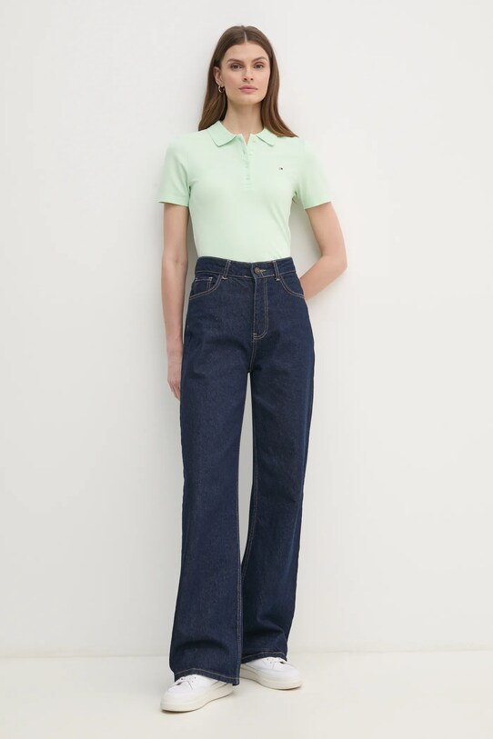 Tommy Hilfiger polo WW0WW43225 zielony SS25