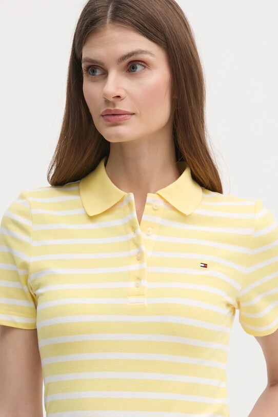 Tommy Hilfiger tricou polo galben WW0WW43225