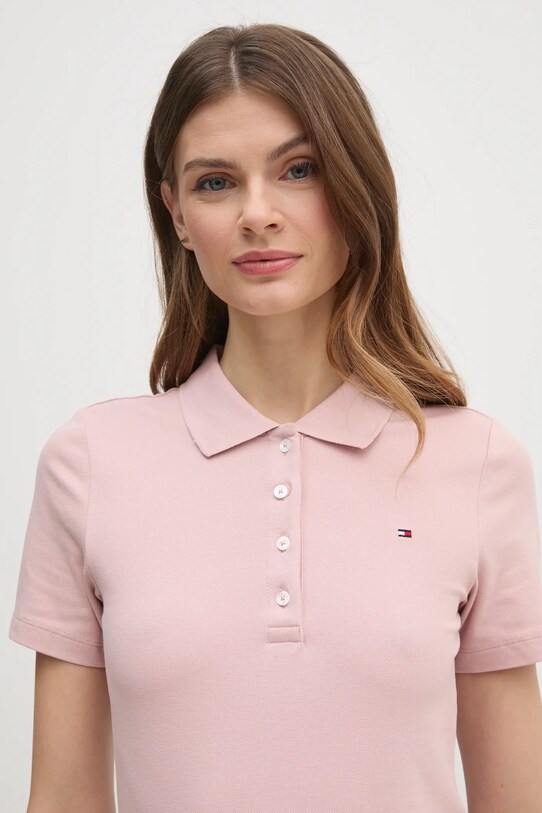 Πόλο Tommy Hilfiger ροζ WW0WW43225