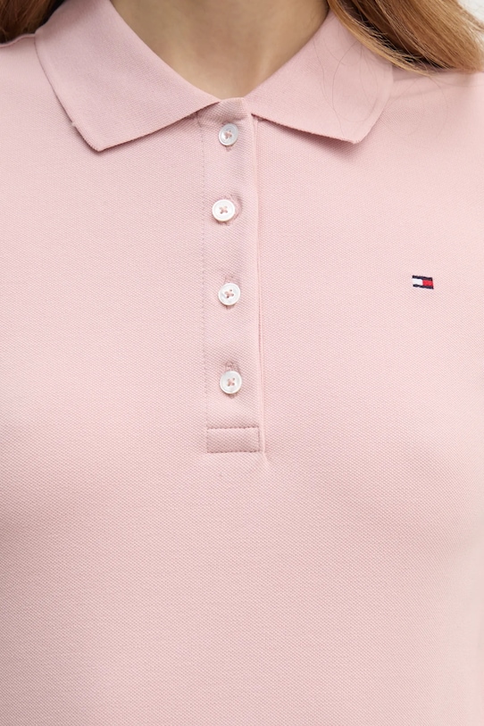Поло Tommy Hilfiger WW0WW43225 рожевий