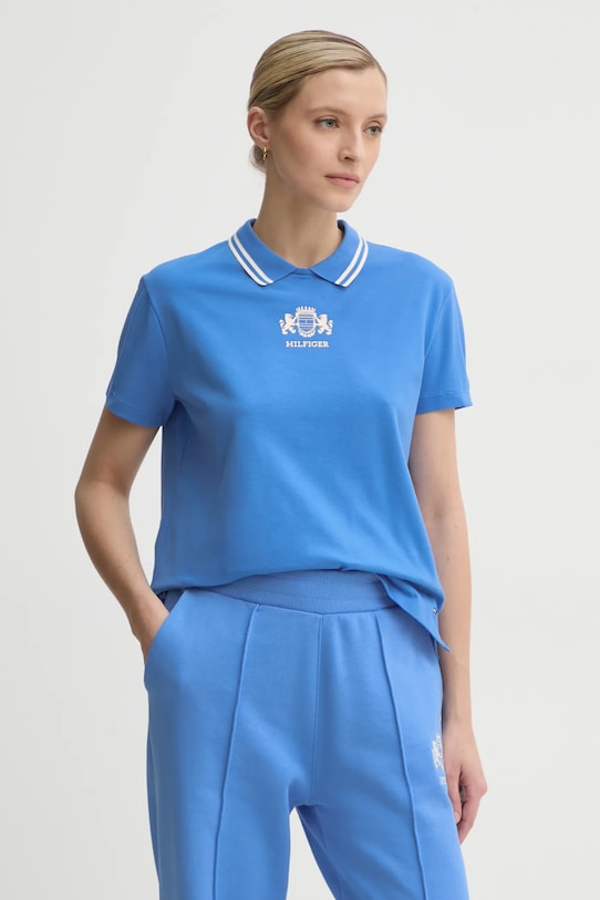 Tričko Tommy Hilfiger nášivka modrá WW0WW43929