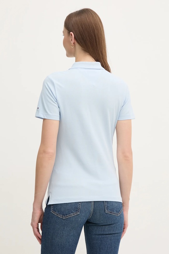 Polo tričko Tommy Hilfiger WW0WW43930 modrá SS25