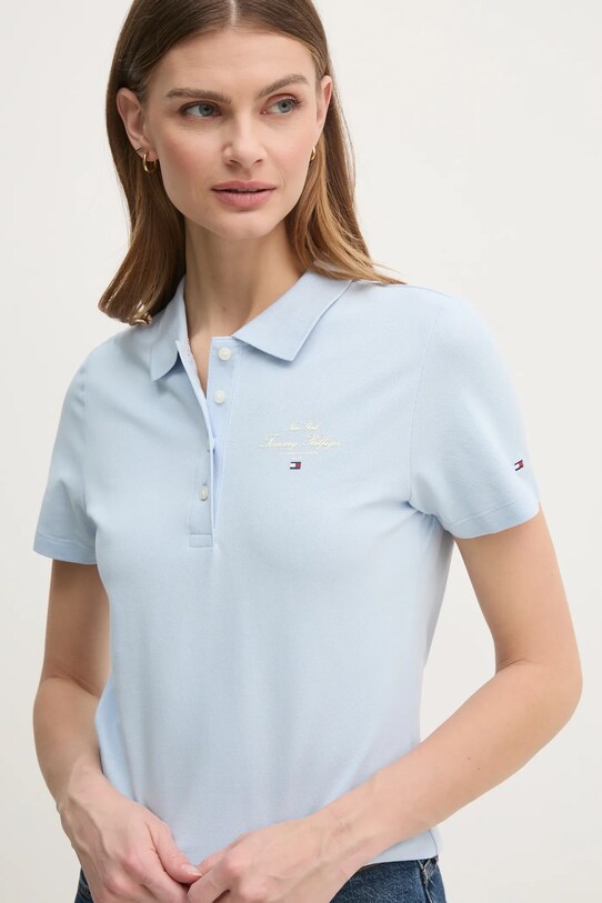 Одежда Поло Tommy Hilfiger WW0WW43930 голубой