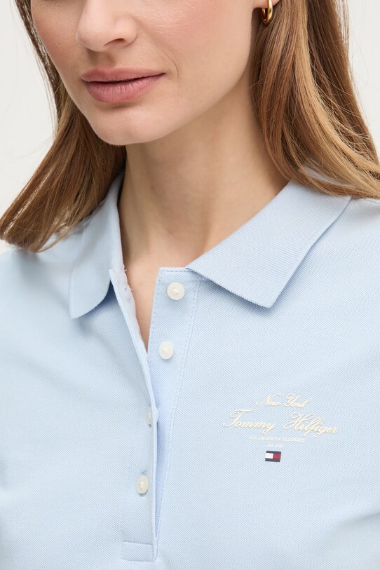 Поло Tommy Hilfiger голубой WW0WW43930
