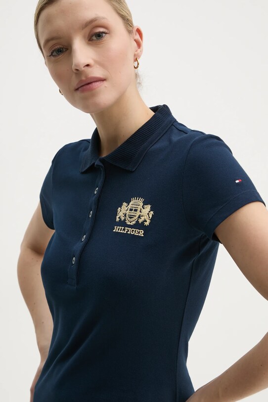 Хлопковое поло Tommy Hilfiger тёмно-синий WW0WW43931