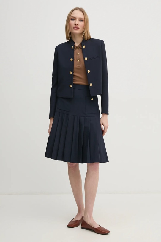 Тениска с яка Tommy Hilfiger WW0WW44446 кафяв SS25