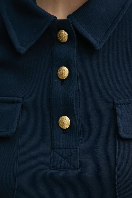 Tommy Hilfiger pamut hosszúujjú WW0WW45308 sötétkék