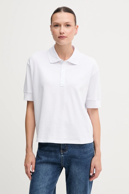 Armani Exchange polo tessuto elasticizzato bianco XW000887.AF10819.NOS