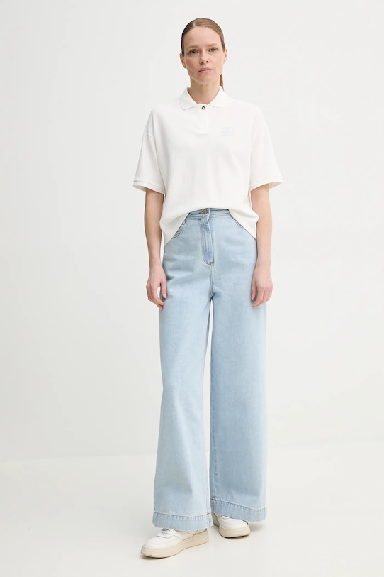 Хлопковое поло Marc O'Polo 5000006692 белый SS25