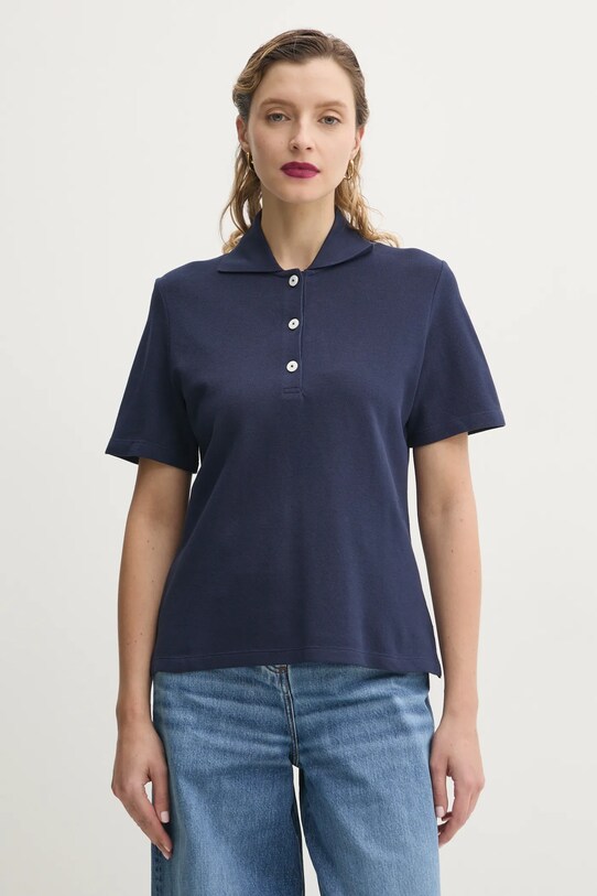 Marc O'Polo t-shirt in cotone semplice blu navy 502209453015
