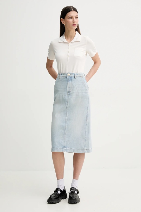 Bavlněné polo tričko Marc O'Polo 503205553037 béžová SS25