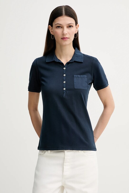 Marc O'Polo polo de bumbac fixat bleumarin 503205553037